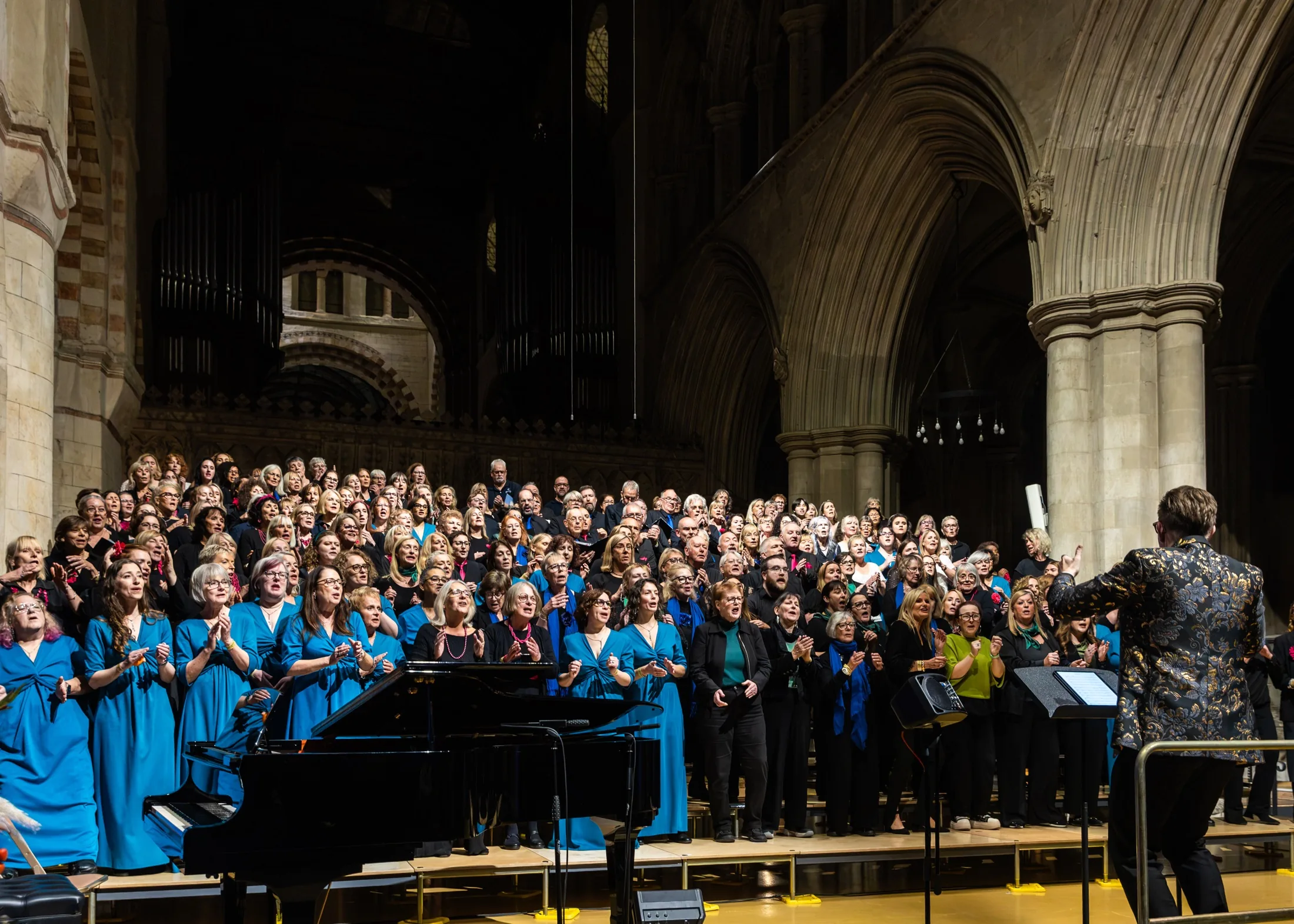 The massed choir singing in St Albans Cathedral at World Voices Festival 2026