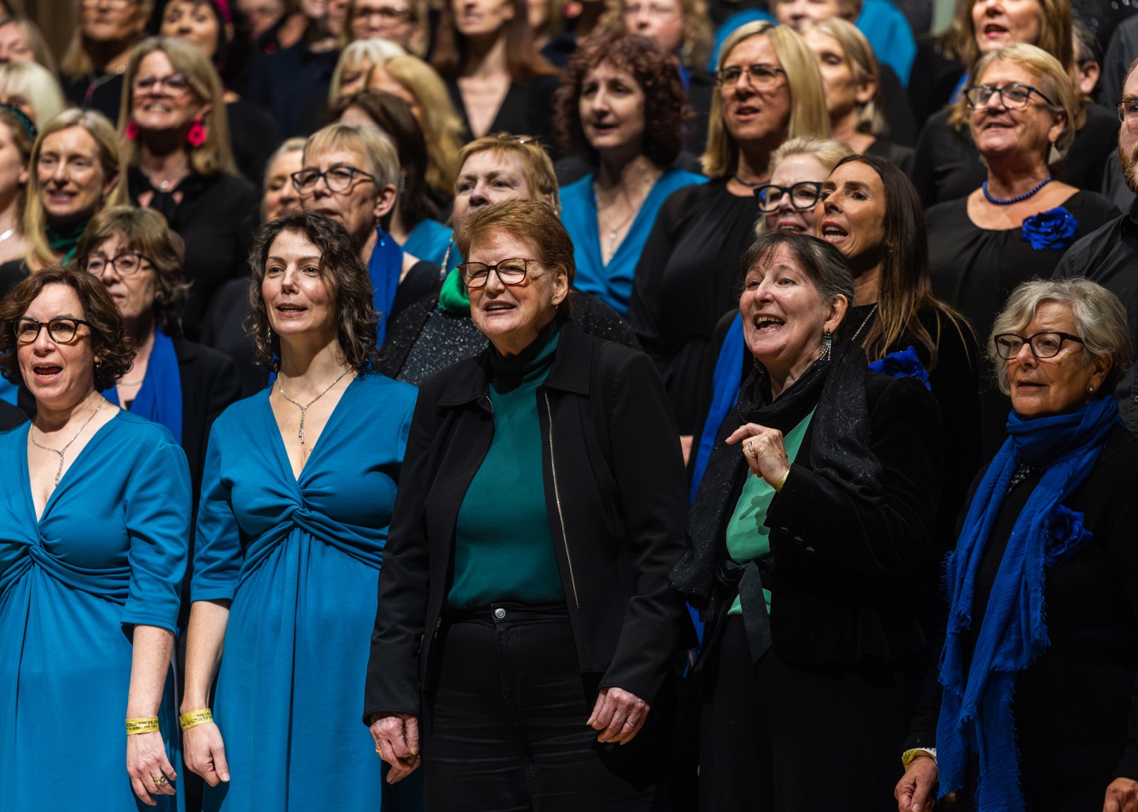Singers smiling during the St Albans Cathedral festival performance